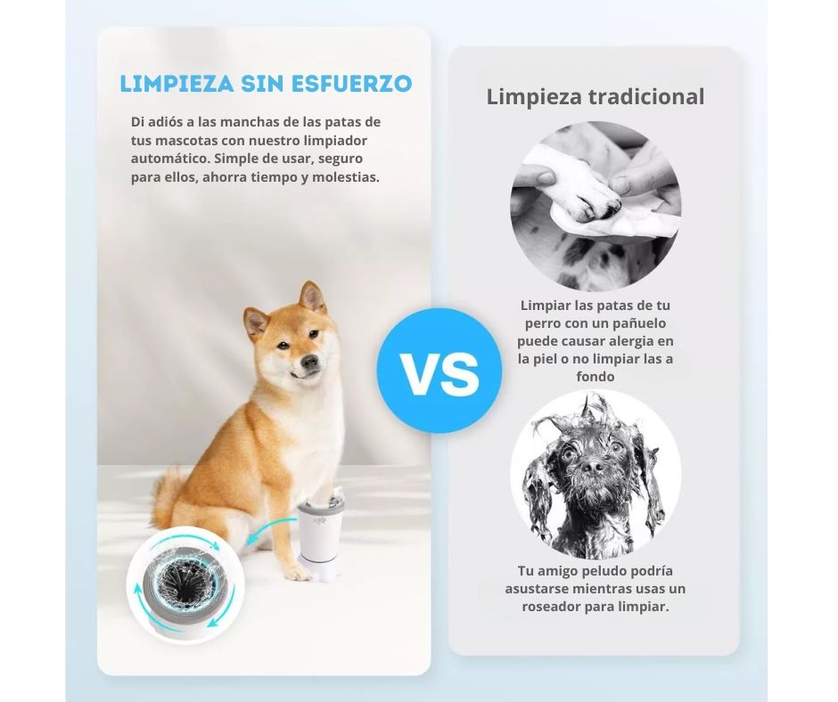 🐾Limpiador Automático de Patas: ¡Tu Solución Rápida y Eficaz para un Hogar Limpio! 🐾